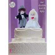King Cole Pattern 9067 Bride &amp; Groom  Wedding Cake Toppers