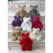 King Cole Pattern 9101 Teddy Bears in Tufty Super Chunky
