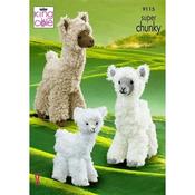 King Cole Pattern 9115 Alpacas in Tufty Super Chunky