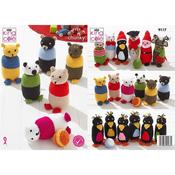 King Cole Pattern 9117 Crochet Indoor Skittles in Big Value Chunky image