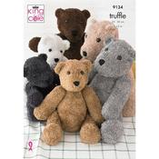 King Cole Pattern 9134 Teddies in Truffle