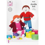 King Cole Pattern 9141 Rag Dolls in Big Value DK