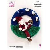 King Cole Pattern 9147 Sleepy Santa Wreath image
