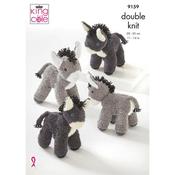 King Cole Pattern 9159 Donkeys in Truffle