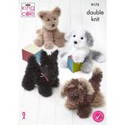 King Cole Pattern 9172 Dog Toys in Moments DK image