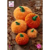 King Cole Pattern 9180 Halloween Pumpkin Stack in Tinsel Chunky, Big Value DK 50g &amp; Pricewi