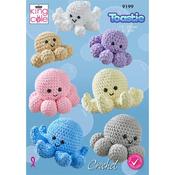 King Cole Pattern 9199 Cute Octopus Crocheted in Toastie