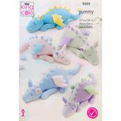 King Cole Pattern 9203 Sleeping Dragons in Yummy