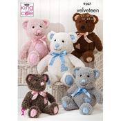 King Cole Pattern 9207 Teddy Bears in Velveteen