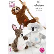 King Cole Pattern #9211 Toys in Velveteen image