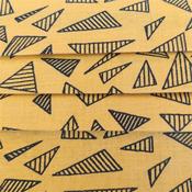 King Cole Face Mask Mustard &amp; Navy Print