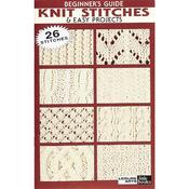 Beginners Guide Knit Stitches &amp; Easy Projects - Leisure Arts 75003 Learn to Knit Book