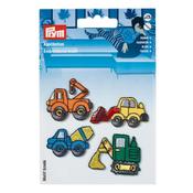 Prym Embroidered Motifs  -  4 x Builders Construction Vehicles