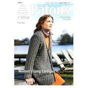 Patons Fab Big Womens Long Cardigan Booklet 4040 image