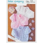 Peter Gregory Pattern 7137 Sweaters and Cardigans in Double Knitting