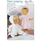 Peter Gregory Pattern 7139 Dolls &amp; Premature Babies Outfits in Double Knitting image