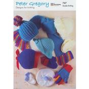 Peter Gregory Pattern 767 Baby Hats, Scarf, Mittens &amp; Gloves in Double Knitting  image