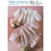 Peter Gregory Pattern 712 Angel Top &amp; Bootees in Double Knitting &amp; 4 Ply