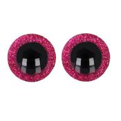 10mm Pink Glitter Toy Eyes (Safety Eyes) - 1 pair