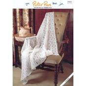 Peter Pan Pattern 882 Crochet Square Shawl in 3ply or 4ply