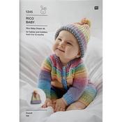 Rico Baby Pattern 1245 Overall &amp; Hat in Baby Dream DK