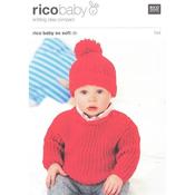 Rico Baby Pattern 144 Sweater &amp; Hat in So Soft DK
