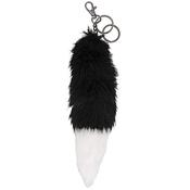 Fox Tail Key Chain (Black &amp; White) - stocking filler!