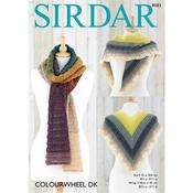Sirdar Pattern 8083 Wrap &amp; Scarf in Colourwheel DK