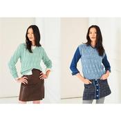 Pattern 10282 Textured Sweater, Top and Scarf in DK