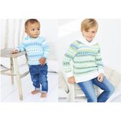 Stylecraft Pattern 9634 Sweater &amp; Hoodie in Wondersoft Prints DK