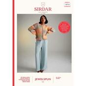 Sirdar Booklet 10716 Twilight Trellis Cardigan in Jewelspun Aran