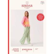 Sirdar Booklet 10838 Sleeve Appeal Sweater in Jewelspun Ombre Aran