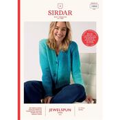 Sirdar Booklet 10840 V Nice V Neck Cardigan in Jewelspun Ombre Aran