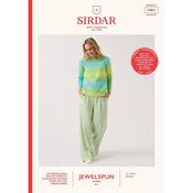 Sirdar Booklet 10841 Round the Raglan Sweater in Jewelspun Ombre Aran