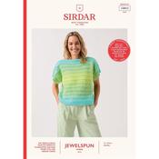 Sirdar Booklet 10843 To A Tee Knitted Top in Jewelspun Ombre Aran
