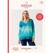 Sirdar Booklet 10845 Truly Madly DeepV Sweater in Jewelspun Ombre Aran