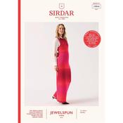Sirdar Booklet 10846 Sleek Sleeveless Maxi in Jewelspun Ombre Aran