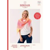 Sirdar Booklet 10849 Crochet Shawl in One in Jewelspun Ombre Aran
