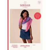 Sirdar 10927 Booklet - Crochet Shawl in Jewelspun Ombre Aran