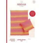 Sirdar 10929 Booklet - Blanket &amp; Cushion in Jewelspun Ombre Aran