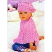 Sirdar Pattern 1516 Baby Poncho &amp; Beret in DK image