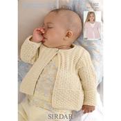 Pattern 1802 Baby Cardigans Knitted in Snuggly Baby Bamboo DK