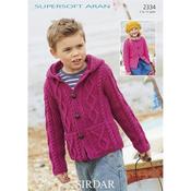 Sirdar Pattern 2334 Cardigans in Supersoft Aran