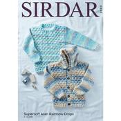 Sirdar Pattern 2503 Aran Sweater &amp; Hooded Cardigan  ds