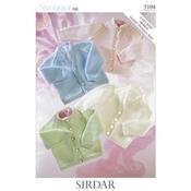Sirdar Pattern 3104 Baby Cardigans (Premature Sizes Included)