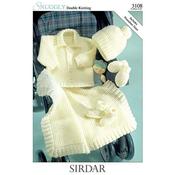 Sirdar Pattern 3108 Jacket, Hat, Mittens, Bootees &amp; Blanket in Snuggly DK