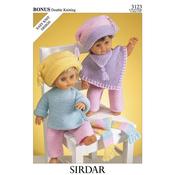 Sirdar Pattern 3123 Doll's Outfit in Bonus DK image