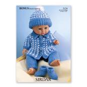 Sirdar Pattern 3124 Doll's Coat, Hat, Trousers &amp; Boots 