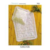 Sirdar Pattern 3806 Baby Blanket and Pillowcase in Snuggly DK