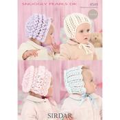 Sirdar Pattern 4549 CROCHET Baby Bonnets &amp; Helmet in DK